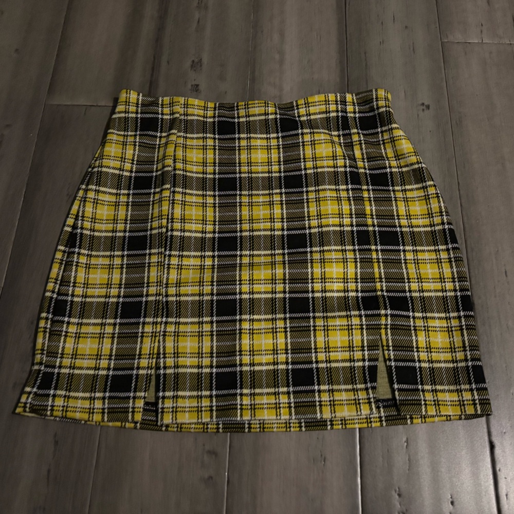 Yellow Plaid Women's Skirt